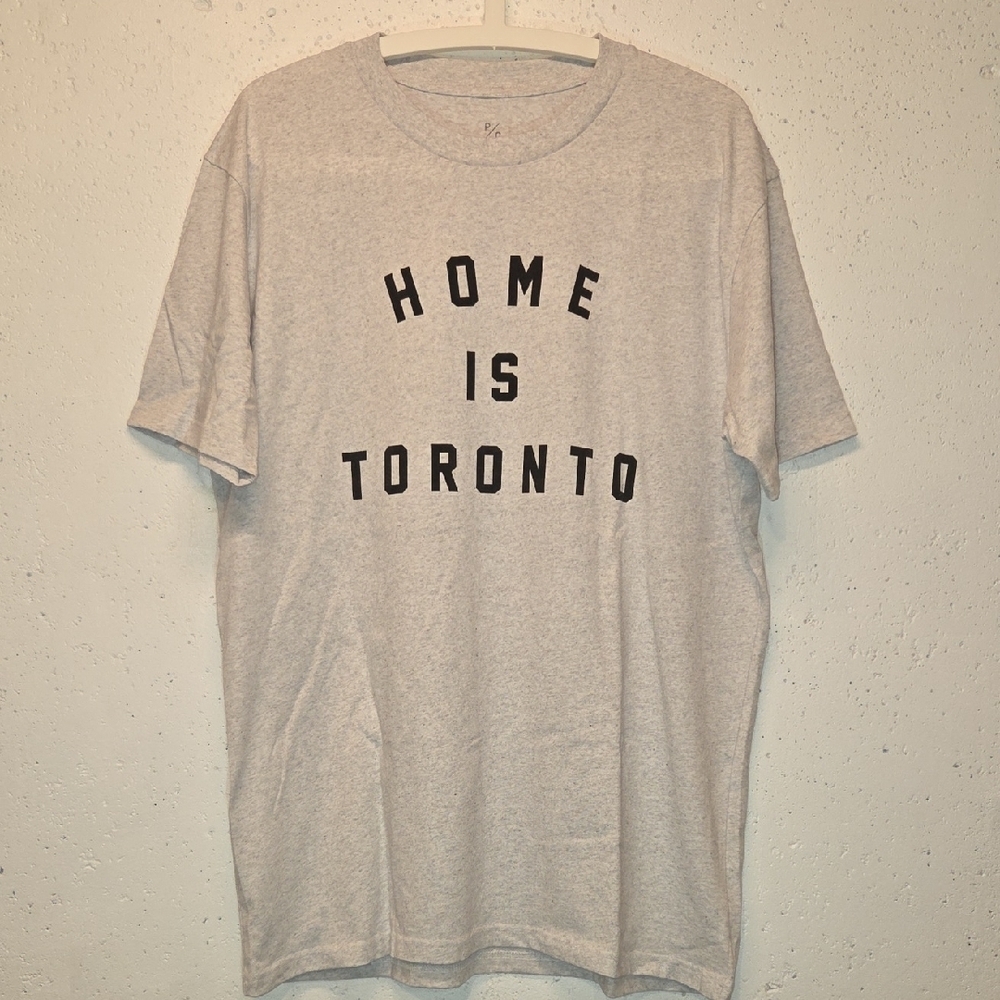 'Home is Toronto' Heather Gray Unisex T-Shirt (Large)
